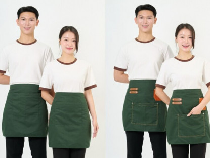 Thông tin doanh nghiệp - Combo tạp dề và áo thun đồng phục may sẵn từ Fast Uni: Lựa chọn tiện lợi cho quán cafe