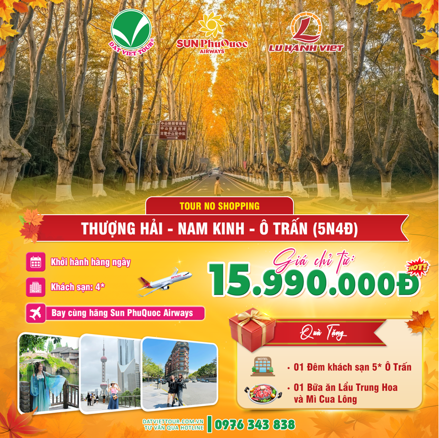 Chỉ từ 14,99 triệu đồng, vi vu Thượng Hải ngắm mùa thu Giang Nam cùng Đất Việt Tour và Sun PhuQuoc Airways - 4