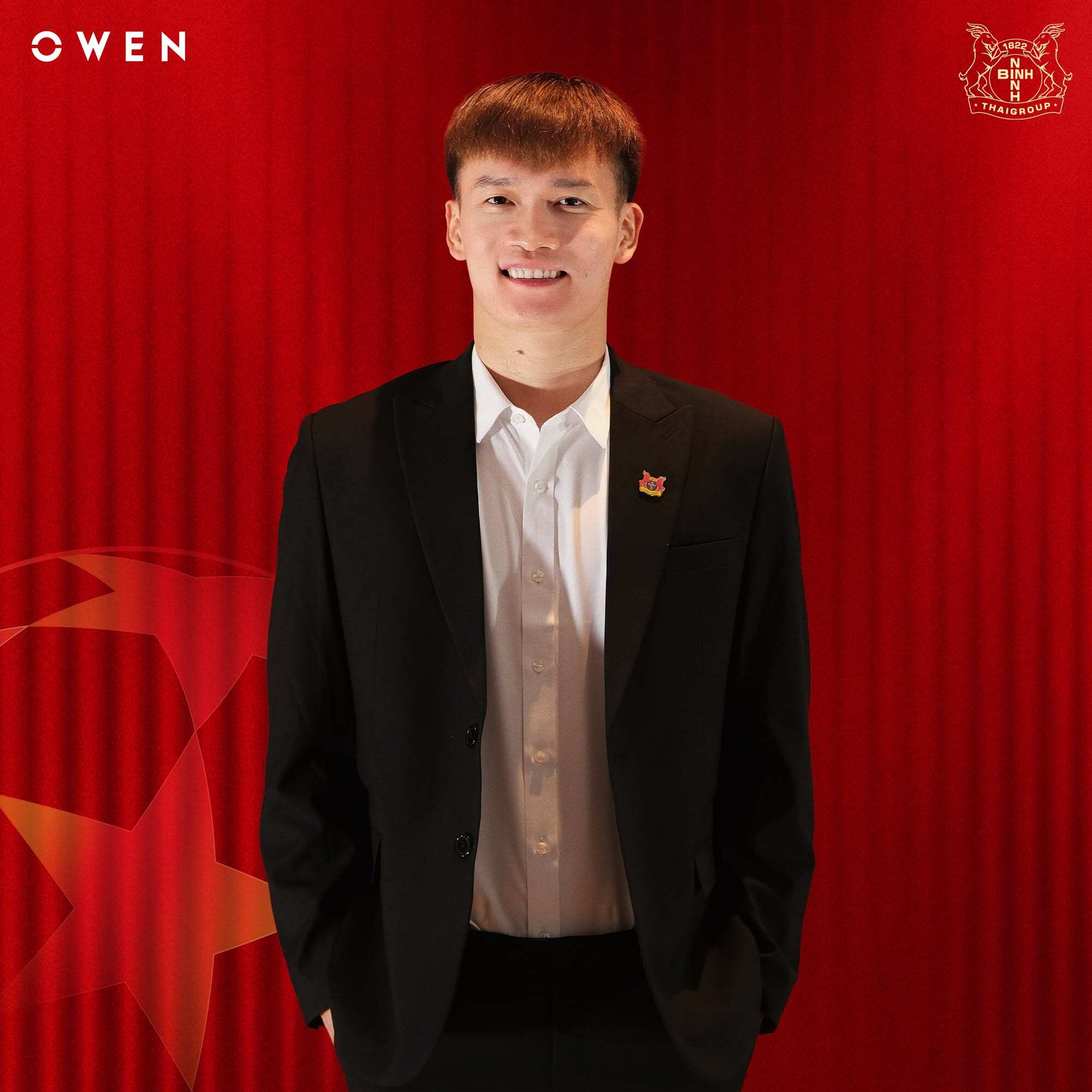 OWEN bắt tay Ninh Bình FC, visual Quả bóng vàng Hoàng Đức gây chú ý - 1