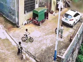 Clip: Hú vía bé trai đạp xe lao vào tường rồi bay thẳng xuống bụi cây