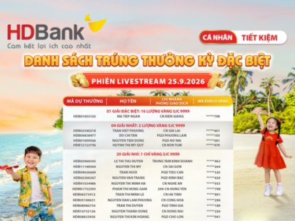 Thông tin doanh nghiệp - Mùa trung thu viên mãn, HDBank gọi tên "Tỷ phú" vàng