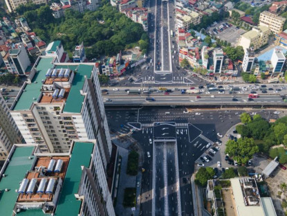 Xã hội - Nhìn từ trên cao hầm chui gần 700 tỷ đồng ở Hà Nội trước ngày thông xe