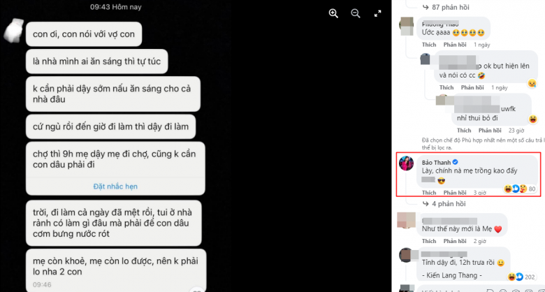 Nàng dâu đăng đoạn tin nhắn của mẹ chồng tâm lý &#34;nghìn người ao ước&#34;, Bảo Thanh vội vàng vào “nhận vơ” - 2