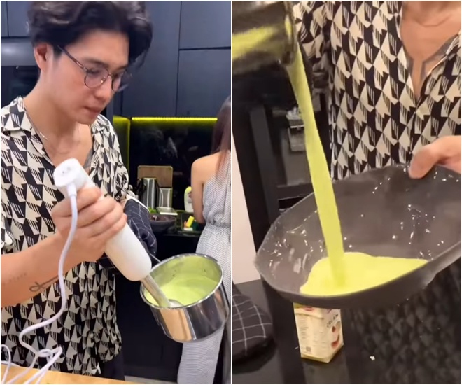 Chồng Ngô Thanh Vân nấu ăn mừng tin vui của bà xã, vẻ mặt mẹ vợ gây chú ý - 4