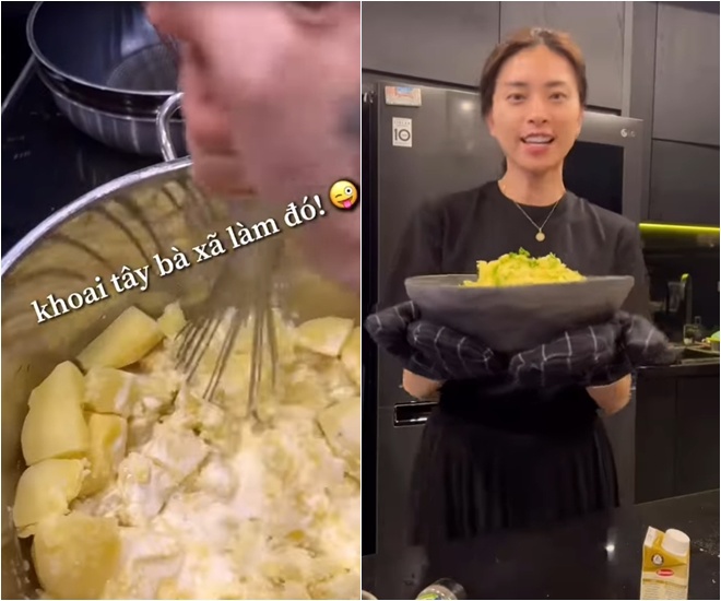 Chồng Ngô Thanh Vân nấu ăn mừng tin vui của bà xã, vẻ mặt mẹ vợ gây chú ý - 6