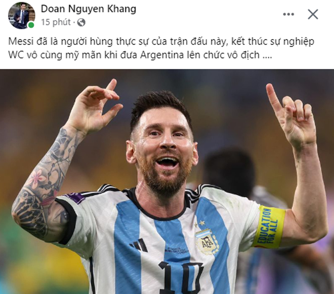 Messi cùng Argentina vô địch sau chung kết "điên rồ": Sao Việt không kìm nổi cảm xúc - 5
