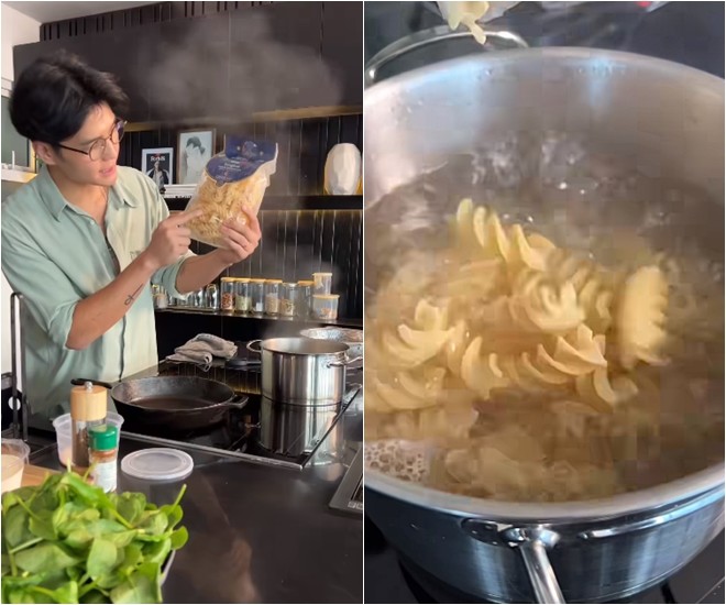 Chồng Ngô Thanh Vân chống nạng vẫn vào bếp, vừa nằm viện về còn đau đã tập tễnh chiều vợ làm món ngon - 6