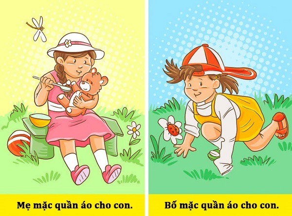 17 bức tranh chân thực về sự khác nhau giữa cách bố và mẹ nuôi dạy con - 11