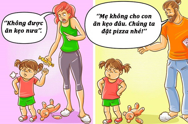 17 bức tranh chân thực về sự khác nhau giữa cách bố và mẹ nuôi dạy con - 16