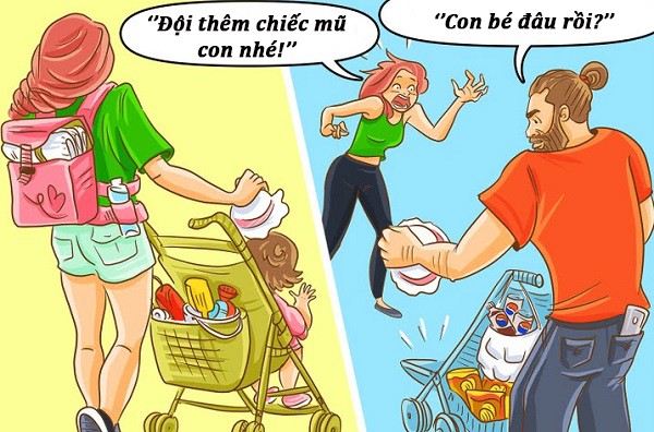 17 bức tranh chân thực về sự khác nhau giữa cách bố và mẹ nuôi dạy con - 7