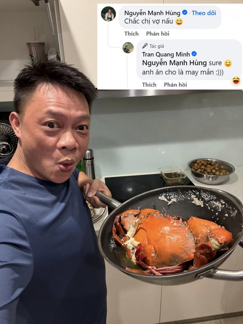 MC Trần Quang Minh khoe con cua to &#34;khổng lồ&#34; khiến BTV Hoài Anh, diễn viên Bình An thích thú bình luận - 3