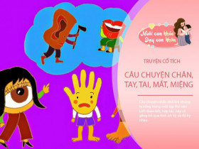 Truyện cổ tích: Câu chuyện Chân, Tay, Tai, Mắt, Miệng