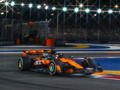 Thể thao - Đua xe F1, thử nghiệm Singapore GP: &quot;Lão tướng&quot; Alonso gây bất ngờ, Norris và Leclerc va chạm trong pit-lane