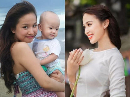 Gia đình - Mỹ nhân Nhật ký Vàng Anh khoe dáng hồ lô với bụng bầu &quot;vượt mặt&quot;, qua 2 lần sinh nở nhìn như chị em với con trai 15 tuổi