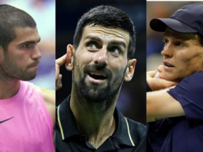 Thể thao - Sinner bị Alcaraz &quot;cắt đuôi&quot;, Djokovic phải căng sức (Bảng xếp hạng tennis 6/10)