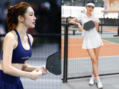 Thể thao - Hot girl Kiều Trinh so tài chân dài Lê Thúy cao 1m84 tranh chức vô địch pickleball