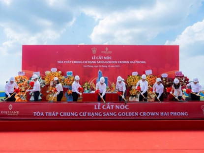 Thông tin doanh nghiệp - Golden Crown Hai Phong chính thức cất nóc, khẳng định vị thế biểu tượng phố cảng