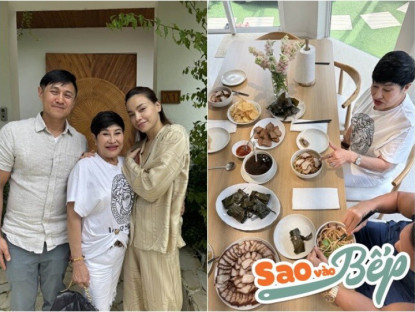 Gia đình - Vợ cũ Đàm Vĩnh Hưng và con trai được Hồ Ngọc Hà nấu ăn tiếp đón, ái nữ Lisa cũng khéo giống mẹ