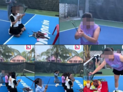 Thể thao - Phái đẹp làm &quot;lễ cúng pickleball”, cư dân mạng bùng nổ tranh cãi