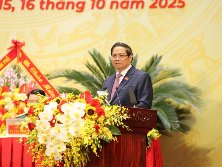 Thủ tướng Chính phủ Phạm Minh Chính về dự và chỉ đạo Đại hội Đại biểu Đảng bộ tỉnh Thanh Hóa lần thứ XX, nhiệm kỳ 2025-2030