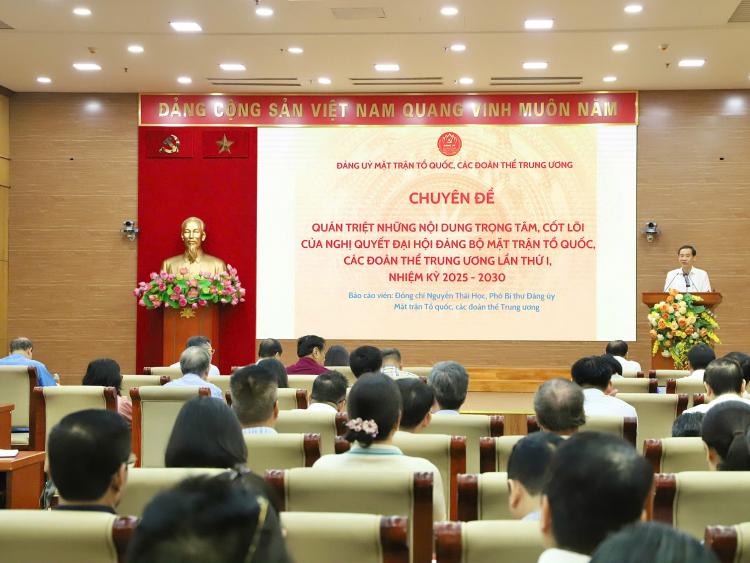 Đảng ủy Mặt trận Tổ quốc, các đoàn thể Trung ương tổ chức Hội nghị nghiên cứu, học tập, quán triệt 3 chuyên đề quan trọng