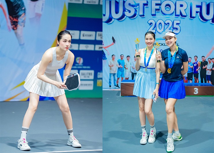 Siêu mẫu Lê Thu An vô địch pickleball, Moon Võ xoạc chân khiến cư dân mạng trầm trồ - 4