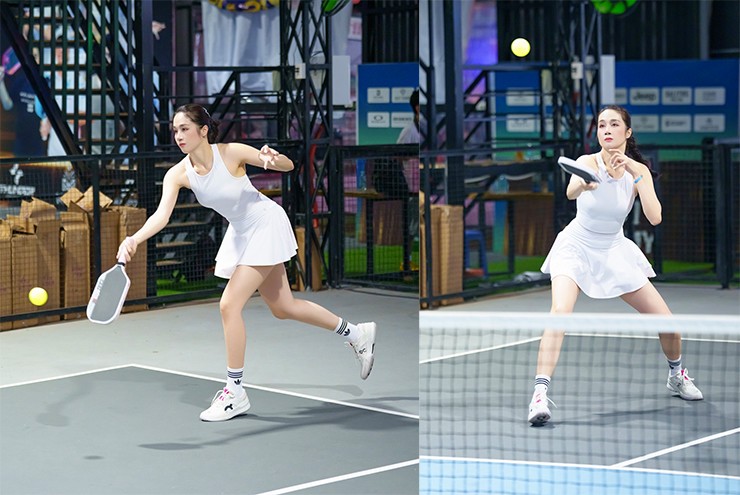 Siêu mẫu Lê Thu An vô địch pickleball, Moon Võ xoạc chân khiến cư dân mạng trầm trồ - 1