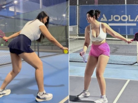 Người đẹp 80kg mặc áo bó sát, váy ngắn chơi pickleball đáp trả mạnh mẽ khi bị chỉ trích