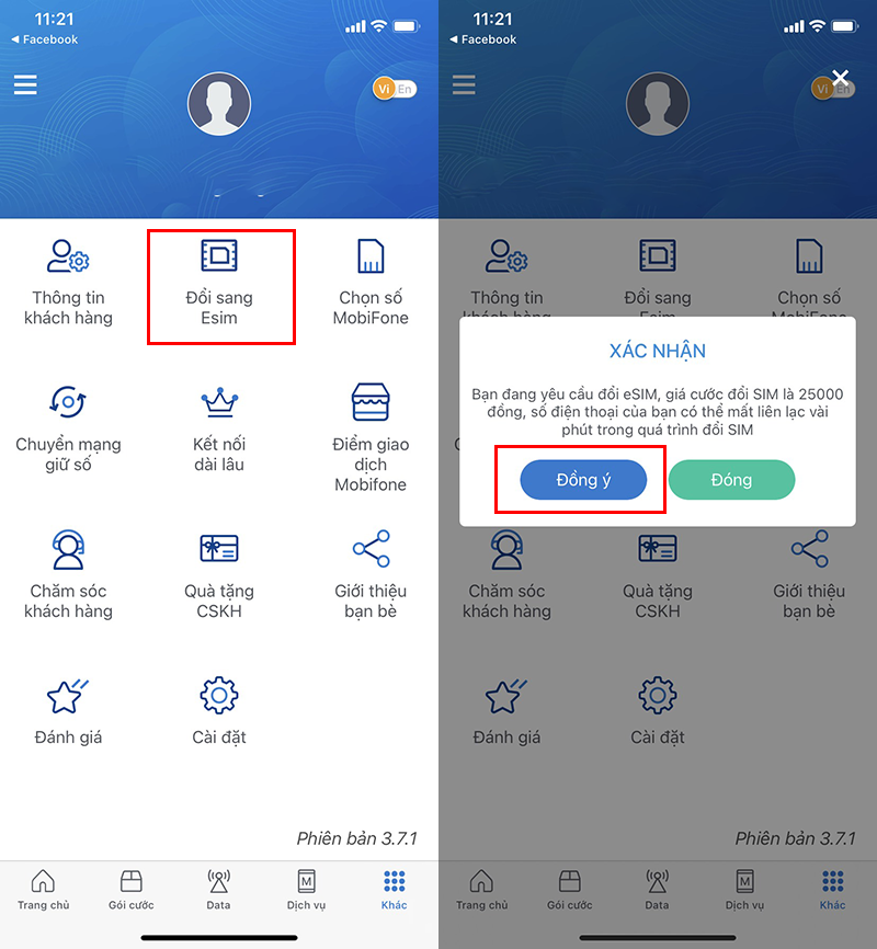 Cách chuyển đổi eSIM Vina, Mobi, Viettel ngay tại nhà - 3