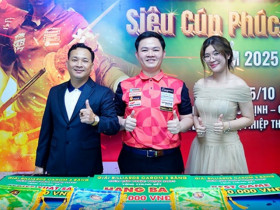 Bao Phương Vinh giành “mưa” giải thưởng bi-a, nhận quà đặc biệt tại Siêu Cúp
