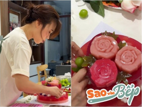 Đâu chỉ hát hay, Mỹ Tâm còn khéo tay và là người con có hiếu, làm bánh đẹp lung linh tặng mẹ ruột