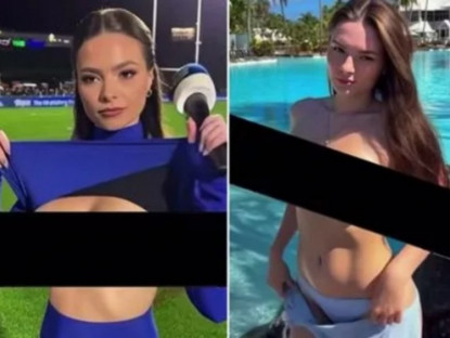 Thể thao - Sự thật việc nữ phóng viên thể thao vừa dẫn vừa khoe "vòng 1" quyến rũ