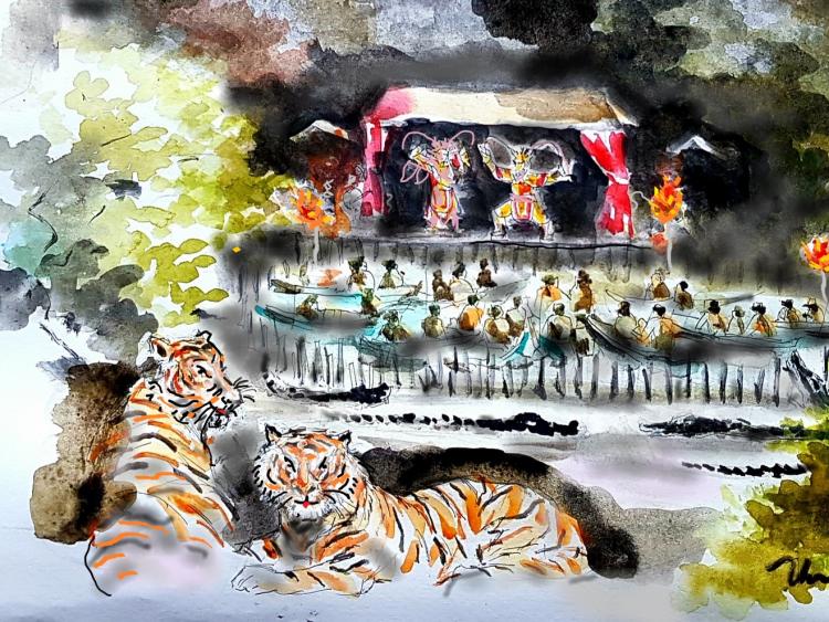 Từ chuyện cá sấu to bằng chiếc ghe lường trên sông Bassac… đến chuyện xem hát bội giữa rừng