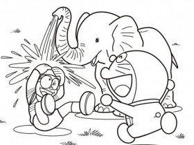 Tranh tô màu Doremon và Nobita, cách đơn giản giúp trẻ học về tình bạn và biết yêu thương