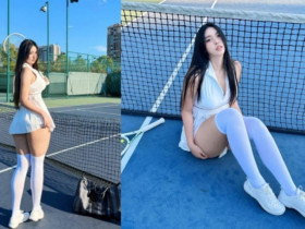 Mỹ nhân tung loạt ảnh gợi cảm với trang phục tennis, không thua kém pickleball