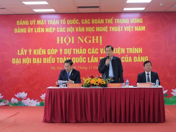 Liên hiệp các Hội Văn học nghệ thuật Việt Nam tổ chức Hội nghị lấy ý kiến góp ý dự thảo các Văn kiện Đại hội XIV của Đảng