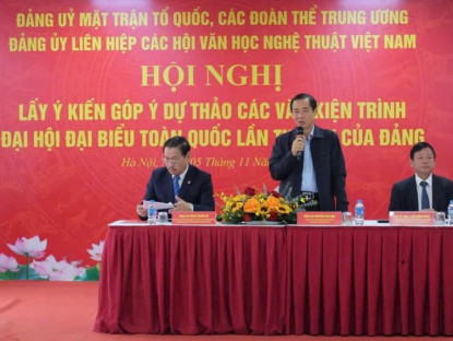 Tin Tức - Phát huy trí tuệ văn nghệ sĩ, Liên hiệp các Hội Văn học nghệ thuật tổ chức Hội nghị lấy ý kiến góp ý dự thảo các Văn kiện Đại hội XIV của Đảng