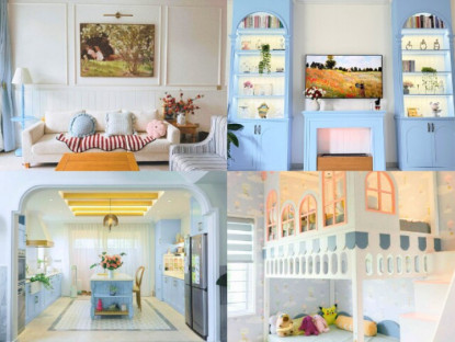 Gia đình - Cặp vợ chồng 8X Đà Nẵng chi 7 tỷ đồng xây biệt thự phủ màu xanh bầu trời, phong cách thơ mộng ai nhìn cũng mê