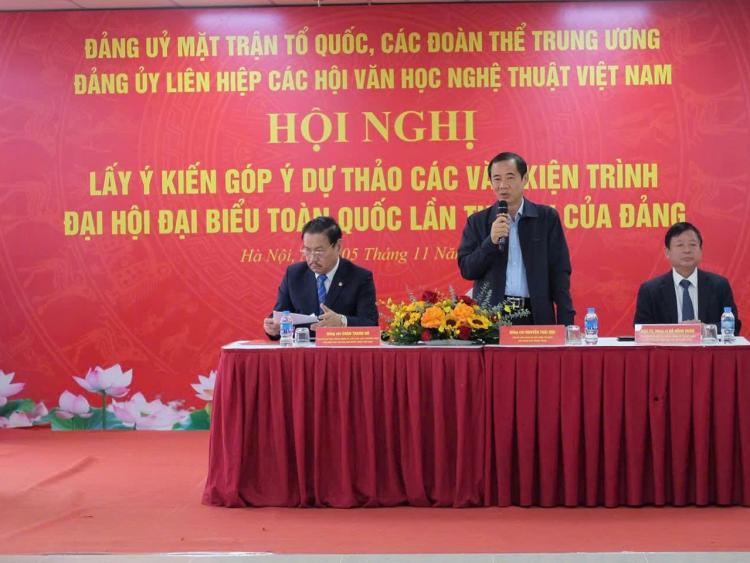 Liên hiệp các Hội Văn học nghệ thuật Việt Nam tổ chức Hội nghị lấy ý kiến góp ý dự thảo các Văn kiện Đại hội XIV của Đảng