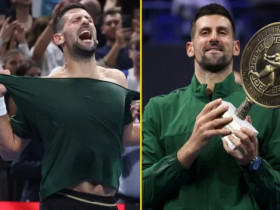 Djokovic xé áo ăn mừng danh hiệu thứ 101, bất ngờ rút khỏi ATP Finals