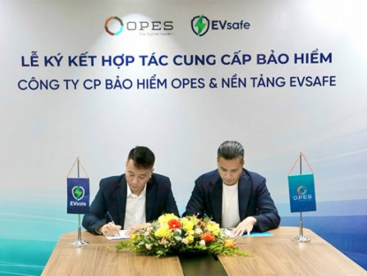 Thông tin doanh nghiệp - OPES ký thỏa thuận hợp tác cung cấp bảo hiểm cho trụ sạc điện của EVsafe