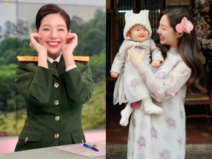 Gia đình - Hot girl trường báo mặc quân phục dẫn thời sự, sinh con với BTV đẹp trai nhất nhì VTV, đặt tên lạ cho bé