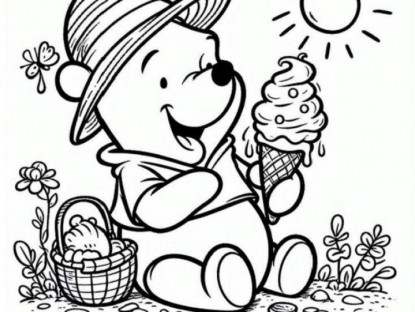 Gia đình - Cùng bé tô màu tranh Gấu Pooh, khoảnh khắc vui vẻ mà tuổi thơ con cần có