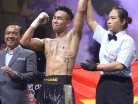 Trần Văn Thảo hạ knock-out võ sĩ Thái Lan tại sự kiện boxing danh giá