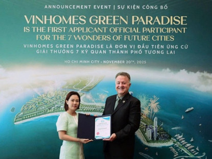 Thông tin doanh nghiệp - Vinhomes Green Paradise được công nhận là ứng viên đầu tiên của “7 kỳ quan đô thị tương lai” thế giới