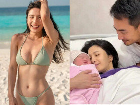 Người đẹp mất sự nghiệp vì lộ ảnh nhạy cảm, vừa sinh con thứ 2 với chồng đại gia, con trai lớn ôm em nhỏ cực yêu