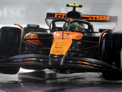 Thể thao - Đua xe F1, Las Vegas GP: Norris giành pole dưới trời mưa buốt giá