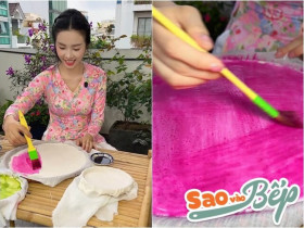 Á hậu Việt làm món giải nhiệt mà dân mạng tưởng vẽ tranh, đòi gửi cô đi thi Vua Đầu Bếp