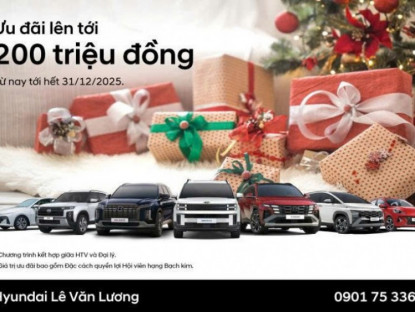 Thông tin doanh nghiệp - Hyundai Lê Văn Lương áp dụng hỗ trợ tài chính lên đến 200 triệu đồng cho nhiều mẫu xe trong tháng 12