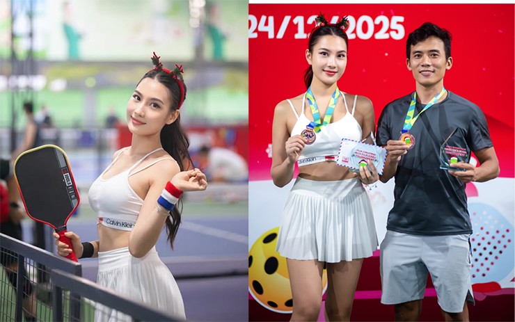 Siêu mẫu Lê Thu An thắng 15-0 vô địch pickleball, Phương Liên khoe dáng nóng bỏng - 6